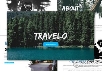 40页水墨剪影旅游经典展示keynote模板 - 顶尖PPT