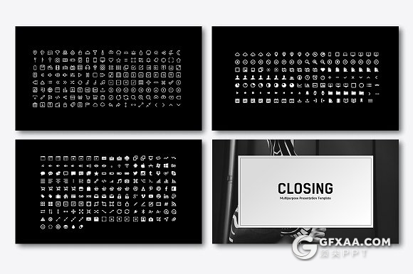 黑色艺术风格团队人物介绍keynote模板 - 顶尖PPT