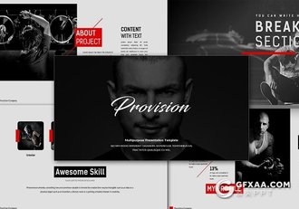 黑色大气图片展示团队介绍PPT模板 - 顶尖PPT