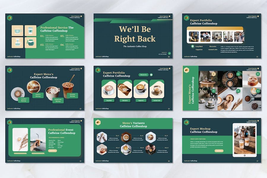 咖啡店铺品牌推广运营PPT模板 - 顶尖PPT