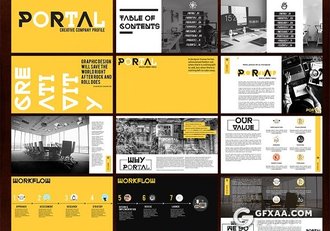 63页设计公司作品展示PPT模板 - 顶尖PPT