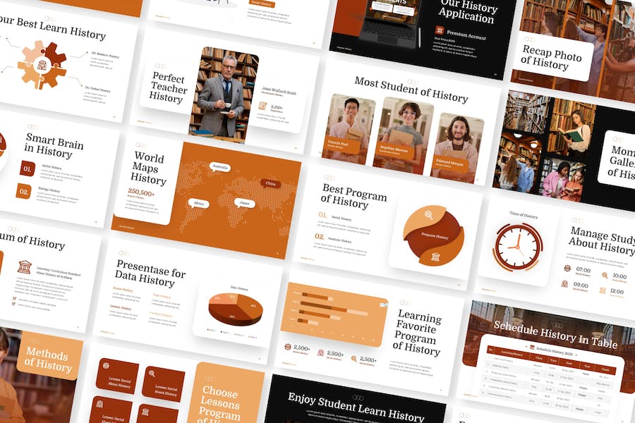 历史教育知识传播方案PPT模板 - 顶尖PPT