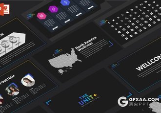 61页黑色典雅风格公司团队介绍PPT模板 - 顶尖PPT