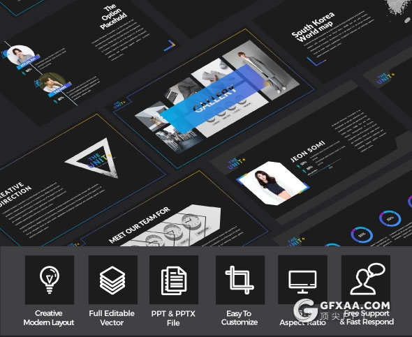 61页黑色典雅风格公司团队介绍PPT模板 - 顶尖PPT