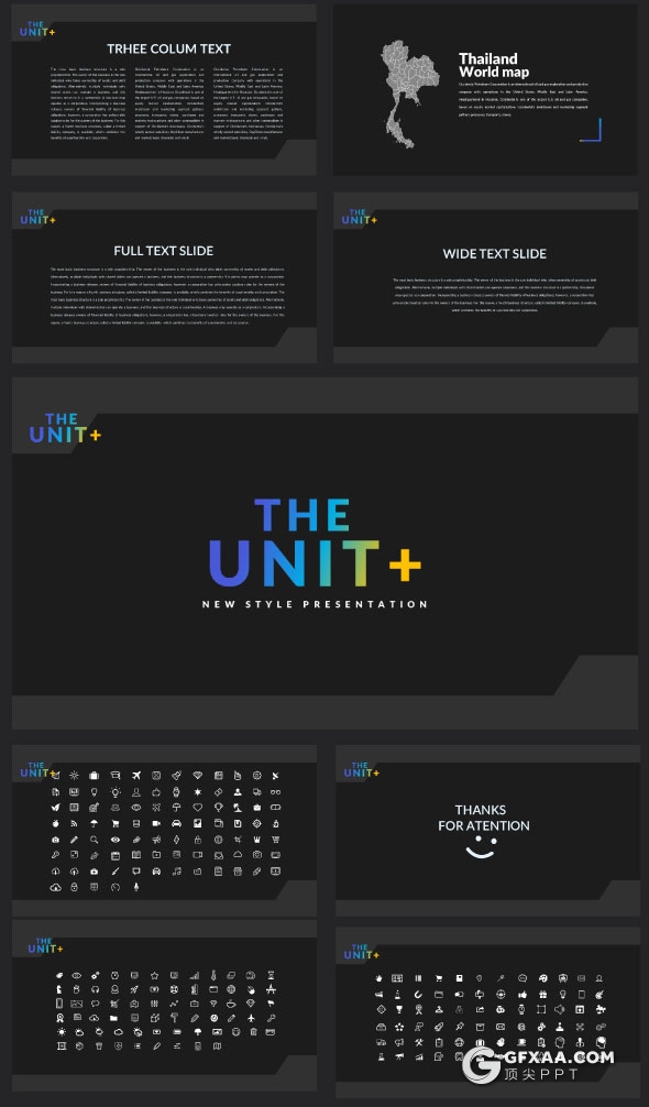 61页黑色典雅风格公司团队介绍PPT模板 - 顶尖PPT