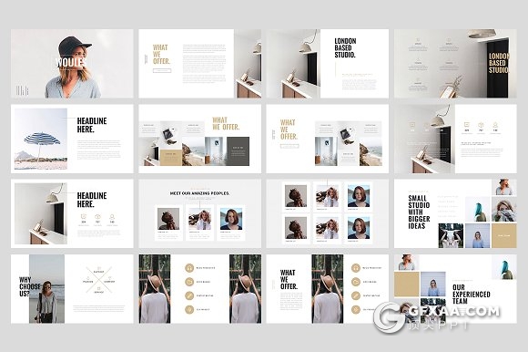 简约文艺图片展示风格keynote模板 - 顶尖PPT