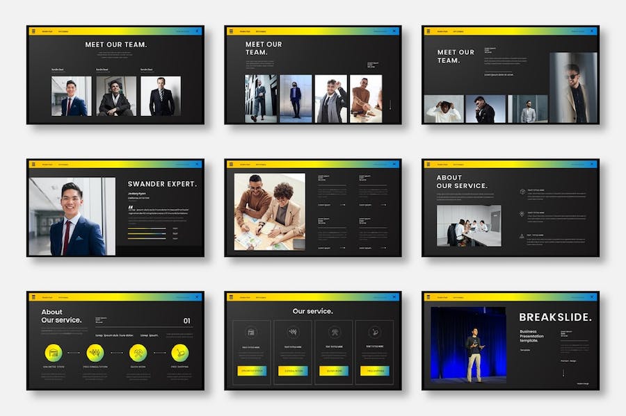 商业计划企业合作团队介绍keynote模板 - 顶尖PPT