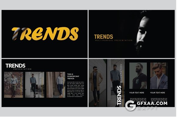 46页黑色创意杂志风格PPT模板 - 顶尖PPT