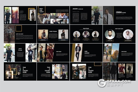46页黑色创意杂志风格PPT模板 - 顶尖PPT