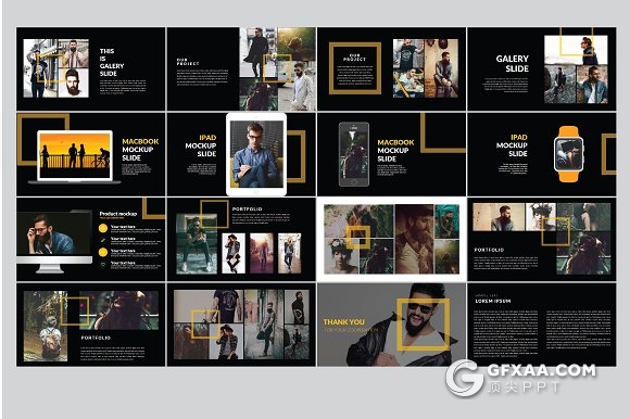 46页黑色创意杂志风格PPT模板 - 顶尖PPT