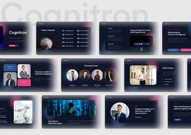 AI科技人工智能PowerPoint模板 - 顶尖PPT