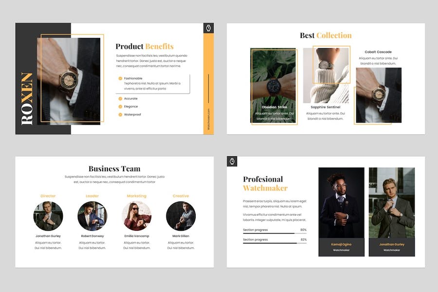 手表产品展示推介宣传营销品牌方案PPT模板 - 顶尖PPT