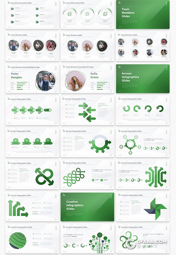 213页精致图形设计国外高端keynote模板10种配色 - 顶尖PPT