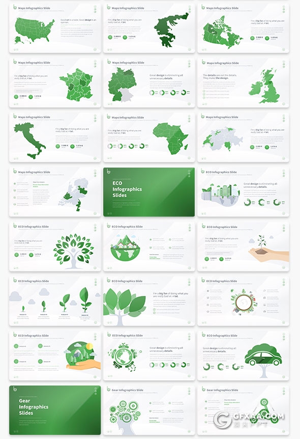 213页精致图形设计国外高端keynote模板10种配色 - 顶尖PPT