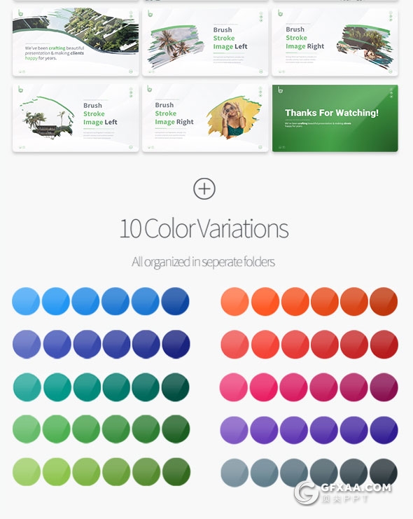 213页精致图形设计国外高端keynote模板10种配色 - 顶尖PPT
