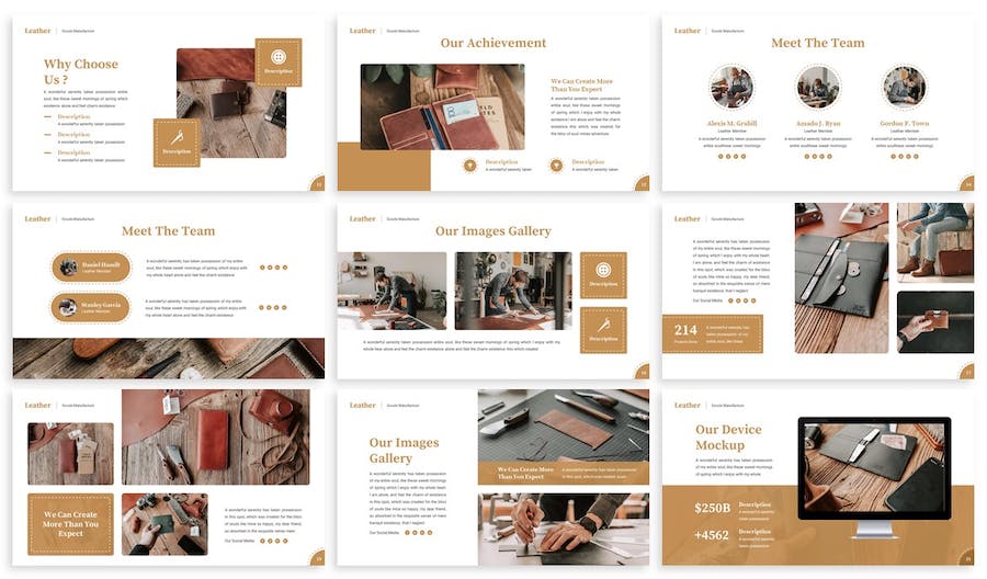 皮革工艺品PPT模板 - 顶尖PPT