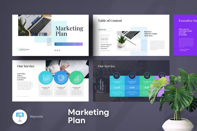 营销计划执行方案Keynote模板 - 顶尖PPT