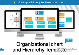 38页组织结构图和层次结构keynote模板10种配色 - 顶尖PPT