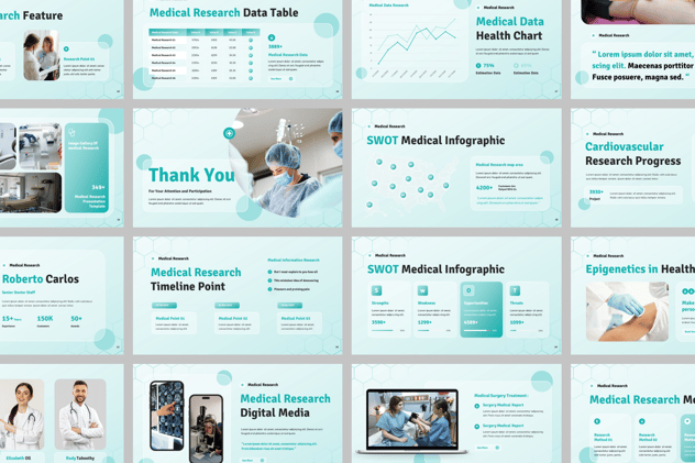 医学研究数据分析PPT模板 - 顶尖PPT