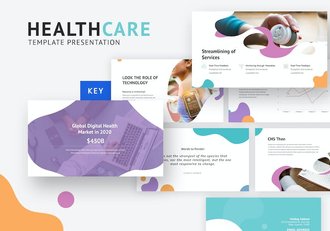 医疗保健创意视觉设计Keynote模板 - 顶尖PPT