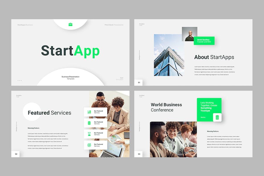 创业项目商业计划书路演Keynote模板 - 顶尖PPT