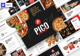 披萨快餐主题keynote模板 - 顶尖PPT