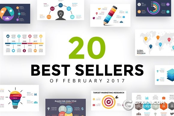 20页6种格式精美立体创意图形PPT模板 - 顶尖PPT