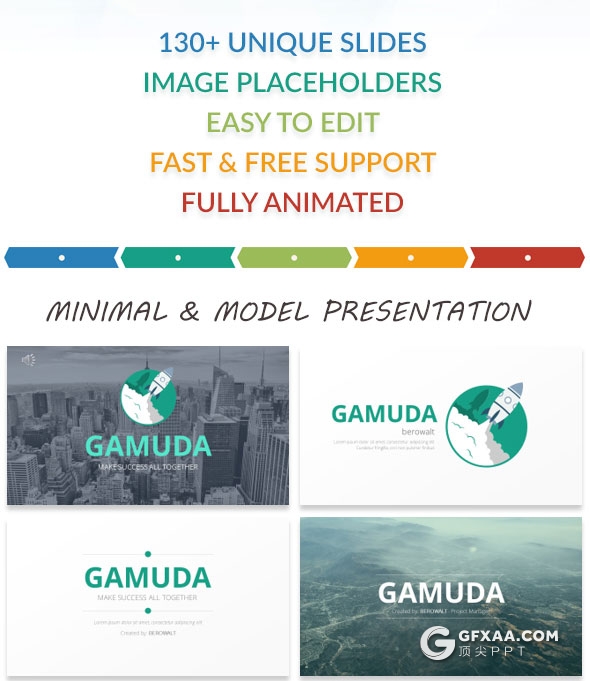 131页卡通人物商务风格PPT模板多种配色设计 - 顶尖PPT