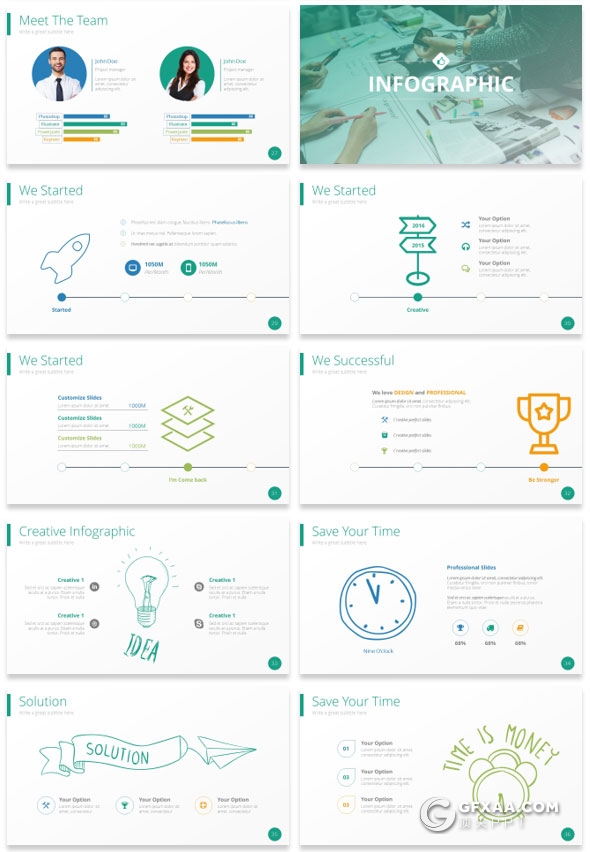 131页卡通人物商务风格PPT模板多种配色设计 - 顶尖PPT