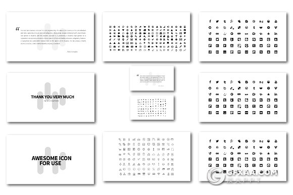 53页简约大气商务风格PPT模板 - 顶尖PPT