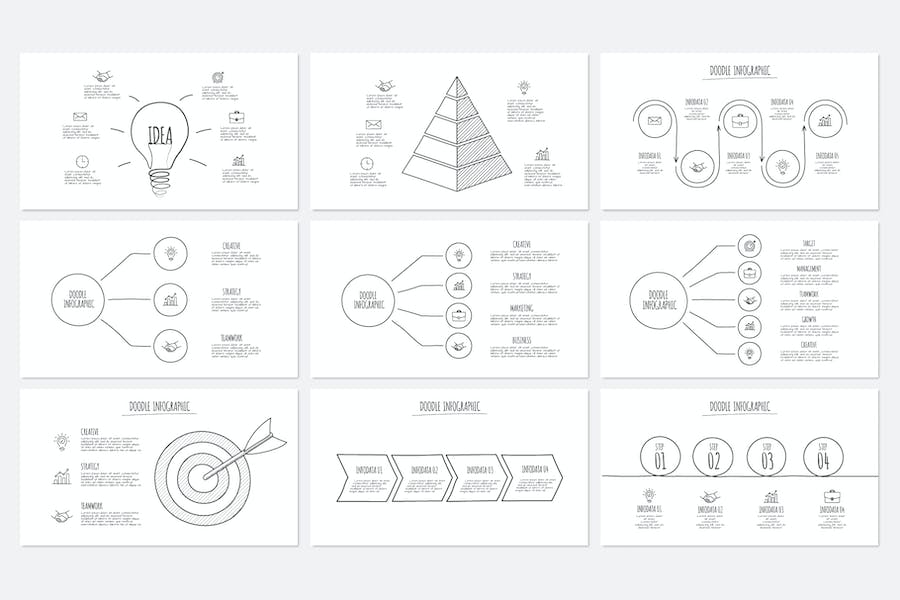 涂鸦动画信息图形图表讲述展示分析PPT模板 - 顶尖PPT