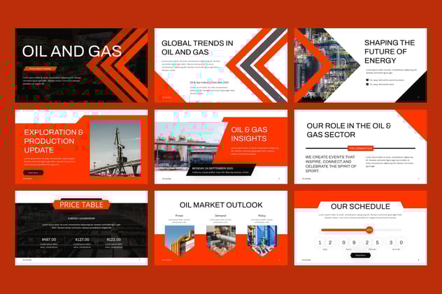 石油能源行业项目方案PPT模板 - 顶尖PPT