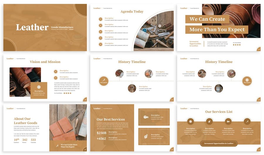 皮革工艺品PPT模板 - 顶尖PPT