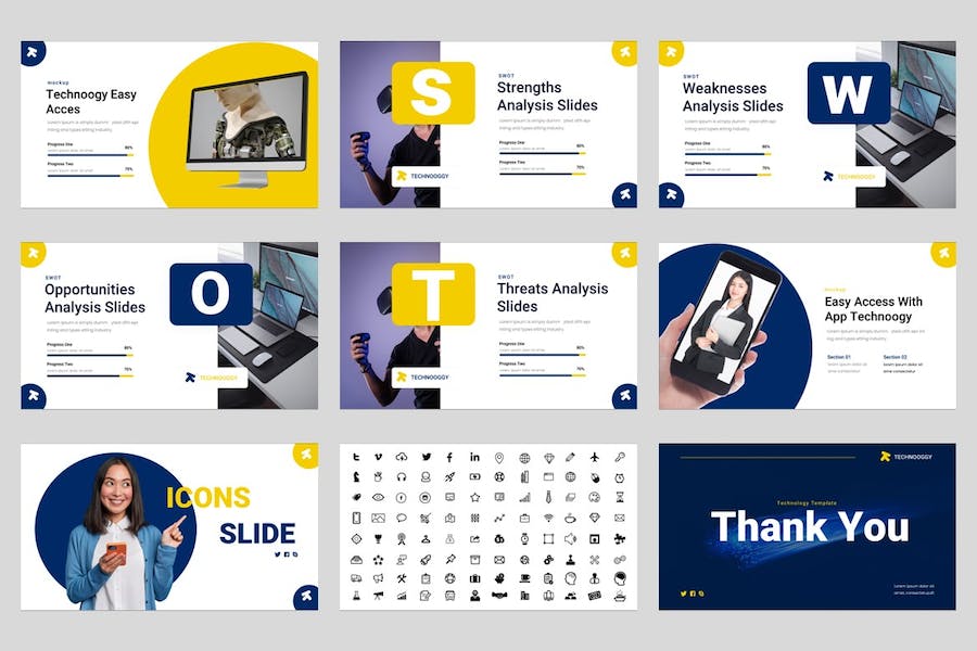 人工智能技术应用讲述知识传播展示PPT模板 - 顶尖PPT