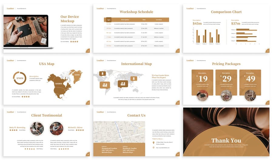 皮革工艺品PPT模板 - 顶尖PPT