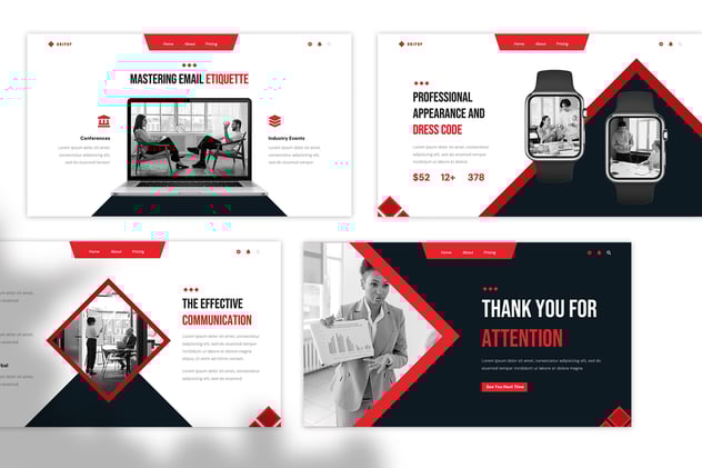 商业商务风格PowerPoint模板 - 顶尖PPT