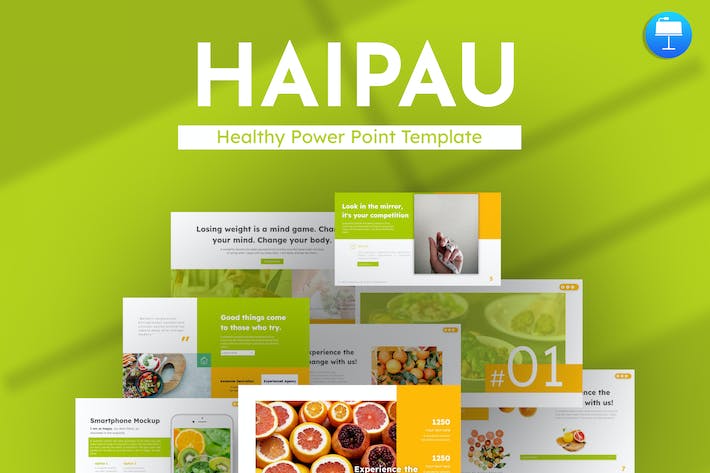 绿色健康食品调研分析汇报keynote模板 - 顶尖PPT