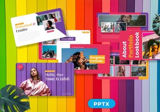 创意作品集个人画册展示PPT模板 - 顶尖PPT