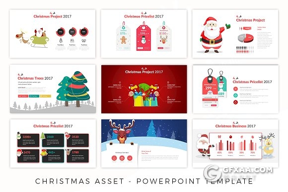 20页精美圣诞节主题风格PPT模板 - 顶尖PPT