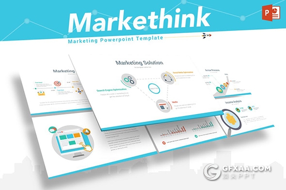 20页卡通风格创意图形商务keynote模板 - 顶尖PPT