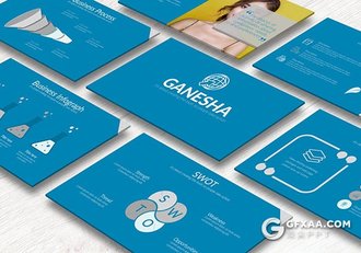 90多页蓝色商务多用途keynote模板 - 顶尖PPT
