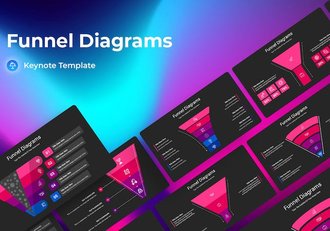 漏斗图形转化流程Keynote模板 - 顶尖PPT