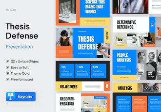 创意论文答辩学术研究展示Keynote模板 - 顶尖PPT