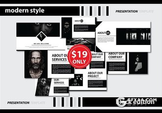 80页黑色时尚流行杂志风格PPT模板 - 顶尖PPT