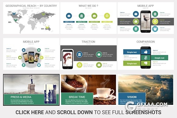 100页多种图形图表商务多用途PPT模板 - 顶尖PPT