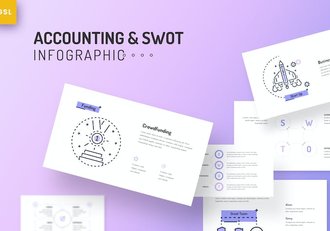 会计SWOT分析信息图表Keynote模板 - 顶尖PPT