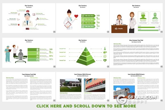 91页医疗医学研究分析PPT模板 10种配色主题 - 顶尖PPT