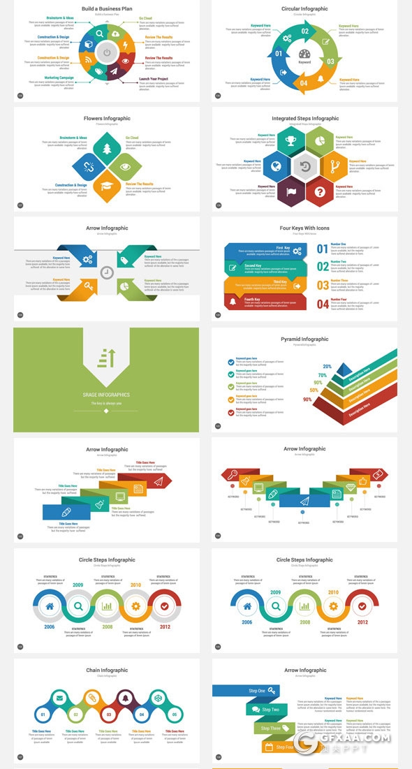 130页商务数据统计分析总结计划PPT模板18种主题配色 - 顶尖PPT