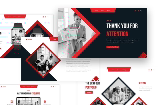 商业商务风格PowerPoint模板 - 顶尖PPT