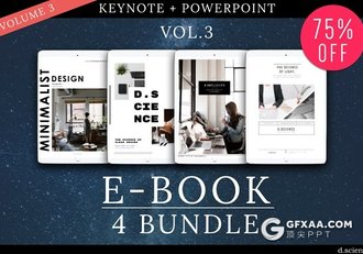 4套A4尺寸规格电子书风格PPT+keynote模板 - 顶尖PPT